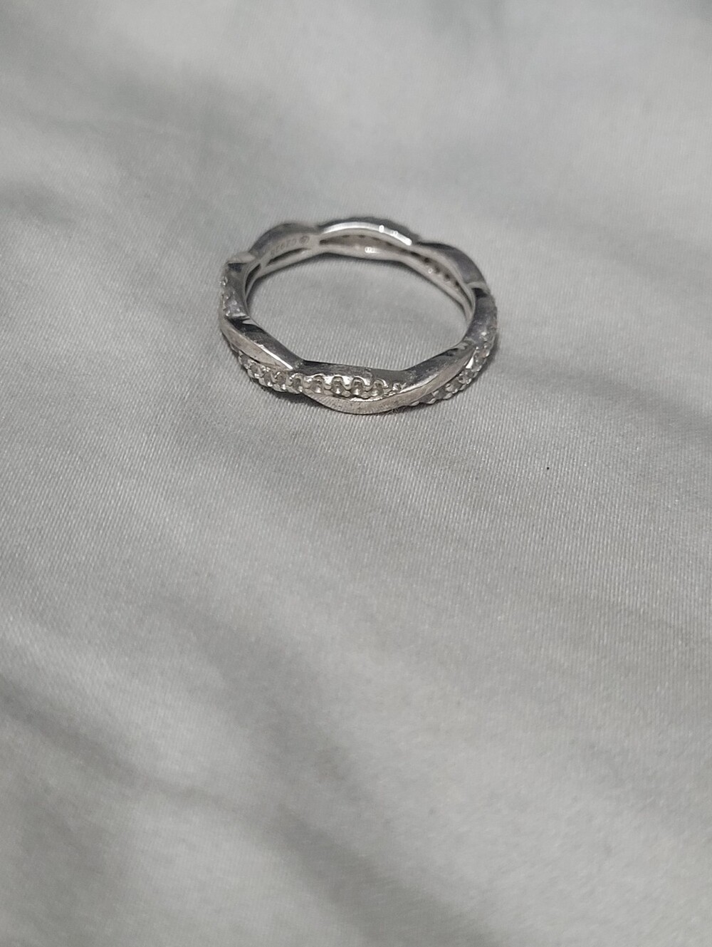 Elegant Silver Sterling Twisted Stackable Ring